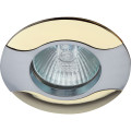 Светильник ЭРА KL18 50 Вт встраиваемый, литой, цоколь GU5.3, под LED/КГМ лампу MR16, IP20, цвет – сатин-никель-золото