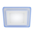 Светильник светодиодный ЭРА LED встраиваемый с синей подсветкой, 6 Вт, цветовая температура 4000 K, световой поток 130 лм, IP20, форма - квадрат, цвет - белый