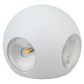 Светильник светодиодный ЭРА WL10 4х1Вт настенный с декоративной подсветкой, цветовая температура 3000 К, световой поток 1000Лм, 4 лампы, IP54, цвет - белый