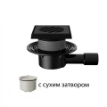 Трап регулируемый Fachmann T-510-PDsG Дн40/50 150x150мм чугунная решетка, сухой затвор, подрамник из чугуна, горизонтальный выпуск
