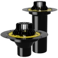 Воронка кровельная Fachmann VM Дн110 L=720 мм, с вертикальным выпуском, с листвоуловителем, прижимным фланцем