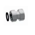Муфта FAR FC 8321 3/4″x1/2″ Ду20x15 Ру10 латунная хромированная с 2 накидными гайками и EPDM уплотнением