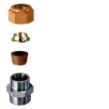 Ниппель переходной FAR FC 5870 3/4″х1/2″ Ду20х22 Ру10 НР-М24х19 с одной концовкой для трубного соединения, корпус – латунь хромированный