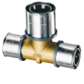 Тройник латунный FAR PressFAR 4910 Ду16x2-26x3-16x2 Ру16 прессовой