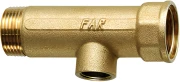 Коллектор нерегулируемый FAR FK 3610 Ду25-1х1/2″ Ру10, наружная/внутренняя резьба с 1-м выходом Ду15, выход внутренняя резьба, проходной, корпус Dzr латунь
