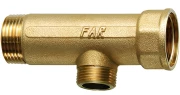 Коллектор нерегулируемый FAR FK 3615 Ду25-1х3/4″ Ру10, наружная/внутренняя резьба с 1-м выходом Ду20, выход наружняя резьба, проходной, корпус Dzr латунь