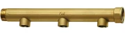 Коллектор нерегулируемый FAR FK 3612 Ду25-х3х1/2″ Ру10, наружная/внутренняя резьба с 3-мя выходами Ду15, выходы внутренняя резьба, проходной, корпус Dzr латунь
