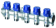 Коллектор терморегулирующий FAR FK3917 Ду25-3х3/4″ Ру10, внутренняя резьба с 3-мя выходами Ду20 Eurokonus, выходы наружная резьба, корпус латунь