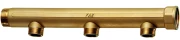 Коллектор нерегулируемый FAR FK 3617 Ду25-3х1/2″ Ру10, наружная/внутренняя резьба с 3-мя выходами Ду15, выходы наружняя резьба, проходной, корпус Dzr латунь