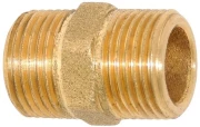 Ниппель двойной ЦВЕТЛИТ ZW50053 1/2″ Ду15 Ру16 корпус-латунь, равнопроходной, наружная резьба