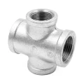 Крест прямой чугунный резьбовой Fittex PLUS ВР/ВР 1/2″ Ду15 Ру16, внутренняя резьба, оцинкованный