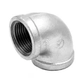 Угольник проходной Fittex PLUS 1 1/4″ Ду32 Ру16, 90гр ВР/ВР, чугунный резьбовой, оцинкованный