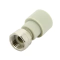Муфта FV-Plast FV AQUA 226 Дн20х3/4″ Ру36 полипропиленовая, с накидной гайкой, серая