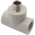 Тройник FV-Plast Дн20х1/2″ Ру10 комбинированный, присоединение - наружная резьба/пайка, полипропиленовый