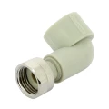 Угол FV-Plast Дн20х1/2″ Ру36 под приварку/гайка для холодного водоснабжения, 90°, корпус - полипропилен PP-R