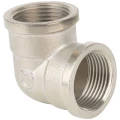 Угольник Gappo G2206 1/2x1/2″ Ду15x15 Ру40 90° для металлических труб, корпус - латунь никелированная, присоединение - внутренняя резьба