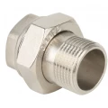 Американка Gappo ВР-НР 1/2″ Ду15 Ру40 прямая, корпус - латунь никелированная, внутренняя / наружная резьба