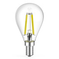 Лампа светодиодная Gauss Black Filament G45, прозрачная, 45 мм, мощность - 7 Вт, цоколь - E14, световой поток - 580 Лм, цветовая температура - 4100 K, белый свет, форма - шарообразная, упаковка - 3 шт.