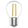 Лампа светодиодная Gauss Black Filament G45, прозрачная, 45 мм, мощность - 7 Вт, цоколь - E27, световой поток - 550 Лм, цветовая температура - 2700 K, теплый свет, форма - шарообразная, упаковка - 3 шт.