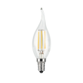 Лампа светодиодная Gauss Black Filament прозрачная, 35 мм, мощность - 9 Вт, цоколь - E14, световой поток - 710 лм, цветовая температура - 4100 K, форма - свеча на ветру