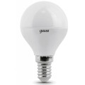 Лампа светодиодная Gauss Шар E14 45 мм 9.5 Вт, 220 В, цоколь - E14, световой поток - 950 Лм, цветовая температура - 4100 К, форма - шарообразная, нейтральный белый свет