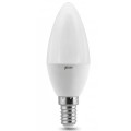 Лампа светодиодная Gauss Свеча E14 37 мм 6.5 Вт, 220 В, цоколь - E14, световой поток - 520 Лм, цветовая температура - 3000 К, форма - свеча, теплый свет