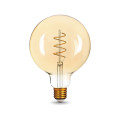 Лампа светодиодная Gauss Black Filament G125 E27 шар 125 мм мощность - 6 Вт, цоколь - E27, световой поток - 360 Лм, цветовая температура - 2400 °К, цвет колбы - желтый, цвет свечения - теплый белый, форма - шарообразная