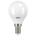 Лампа светодиодная Gauss Elementary G45-14 45 мм мощность - 6 Вт, цоколь - E14, световой поток - 420 лм, цветовая температура - 3000 K, теплый белый свет, форма - шар