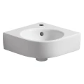 Умывальник Geberit Renova Compact 45 с отверстием для сместителя, с отверстием для перелива, белый
