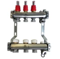 Колекторная группа GEKON GK-721 1″ на 3 EU отвода 3/4″ Ду25Х20 Ру6 с расходомерами, термостатическими клапанами и ручными воздухоотводчиками