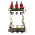 Колекторная группа GEKON GK-741 1″ на 3 EU отвода 3/4″ Ду25Х20 Ру6 с расходомерами, термостатическими клапанами без воздухоотводчиков