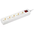 Удлинитель GENERICA У05В 1.5м, с выключателем, розетки - 5шт, длина кабеля - 1.5м, тока номинальный - 10А, мощность максимальная - 2500Вт, IP20 WYP10-10-05-D15-ZK-G