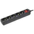 Удлинитель GENERICA У05В 5м, с выключателем, розетки - 5шт, длина кабеля - 5м, тока номинальный - 10А, мощность максимальная - 2500Вт, IP20 WYP10-10-05-05-ZK-K02-G