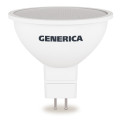 Лампа светодиодная GENERICA LL-MR16 10 Вт, 230 В, цоколь - GU5.3, световой поток - 1000 Лм, цветовая температура - 6500 К, цвет свечения - холодный, форма - спот