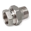 Соединитель GIACOMINI R18 3/4″ Ду20 Ру10 прямой разъемное соединение американка внутренняя-наружная резьба, корпус – латунь, покрытие – хром