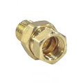 Соединитель GIACOMINI R18 1/2″ Ду15 прямой разъемное соединение американка внутренняя-наружная резьба, корпус – латунь