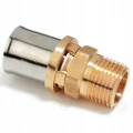 Муфта металлопластиковая Giacomini RM107 Дн32х1″ Ру10 присоединение пресс/наружная резьба, корпус - латунь Муфта металлопластиковая Giacomini RM107 Дн32х1″ Ру10 присоединение пресс/наружная резьба, корпус - латунь