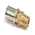 Муфта металлопластиковая Giacomini RM107 Дн26х3/4″ присоединение пресс / наружная резьба, корпус - латунь