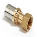 Муфта металлопластиковая Giacomini RM179 Дн16х3/8″ присоединение пресс / накидная гайка, корпус - латунь