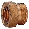 Переход Giacomini R180FR 3/4″x1/2″ Ду20х15 внутренняя/наружная резьба, для медной трубы, корпус - латунь, под евроконус