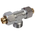 Тройник Giacomini R568AM Дн16х1/2″х16 Ру10 латунный, присоединение - обжим/наружная резьба