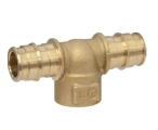 Тройник Giacomini GX154 Ду16x1/2″Fx16 для системы GX, с переходом на внутреннюю резьбу, латунный