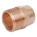 Муфта Hailiang 94243G Дн28x1″ Py25 НР-пайка, корпус - медь, присоединение - наружная резьба / пайка