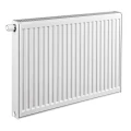 Радиатор стальной панельный Heaton Ventil Compact, тип 22, 400х400мм, настенный, присоединение резьбовое - 1/2″, теплоотдача - 728Вт, подключение - нижнее, универсальное, с термостатическим вентилем, материал - сталь, цвет - белый RAL9016