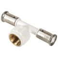 Тройник переходной HENCO 13PKW Дн20x1/2″x20 Ру16, ПВДФ, пресс/внутренняя резьба, белый