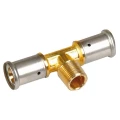 Тройник переходной HENCO 14P Дн16x1/2″x16 Ру16, латунный, пресс/наружная резьба