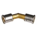 Угольник латунный HENCO 27P 45° Дн32x32 Ру16 пресс