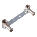 Водорозетка латунная HENCO 28P Дн16x1/2″x16x1/2″ Ру16 двойная укороченная 153 мм, внутренняя резьба/пресс
