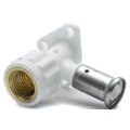 Водорозетка ПВДФ HENCO 2PKW Дн20x1/2″ Ру16 56 мм, внутренняя резьба/пресс, белая