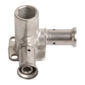 Водорозетка латунная HENCO 3P Дн20x1/2″x20 Ру16 проходная укороченная 40 мм, внутренняя резьба/пресс